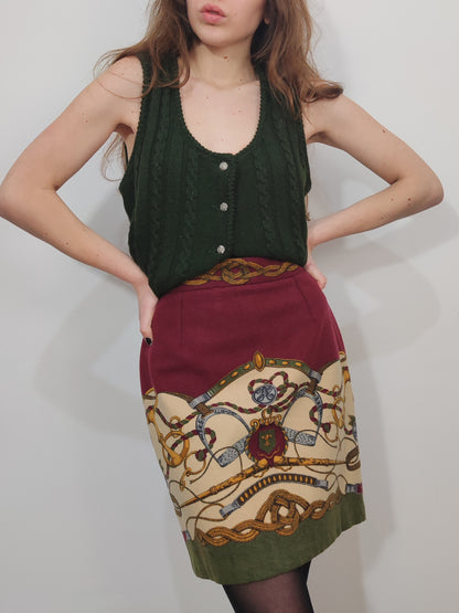 Vintage Wool Mini Skirt