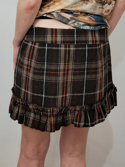 Vintage Checkered Mini Skirt