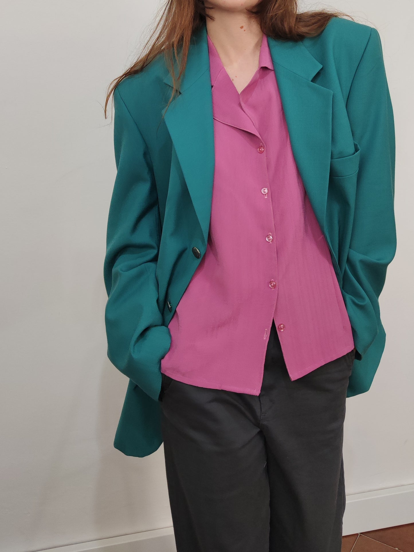 Vintage Pure Wool Oversized Blazer