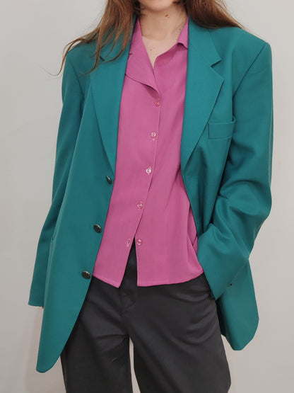 Vintage Pure Wool Oversized Blazer