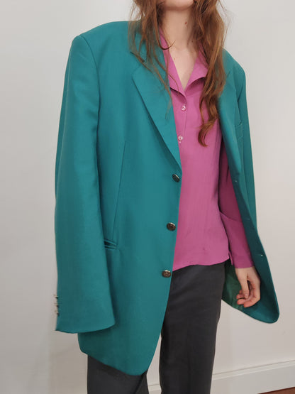 Vintage Pure Wool Oversized Blazer