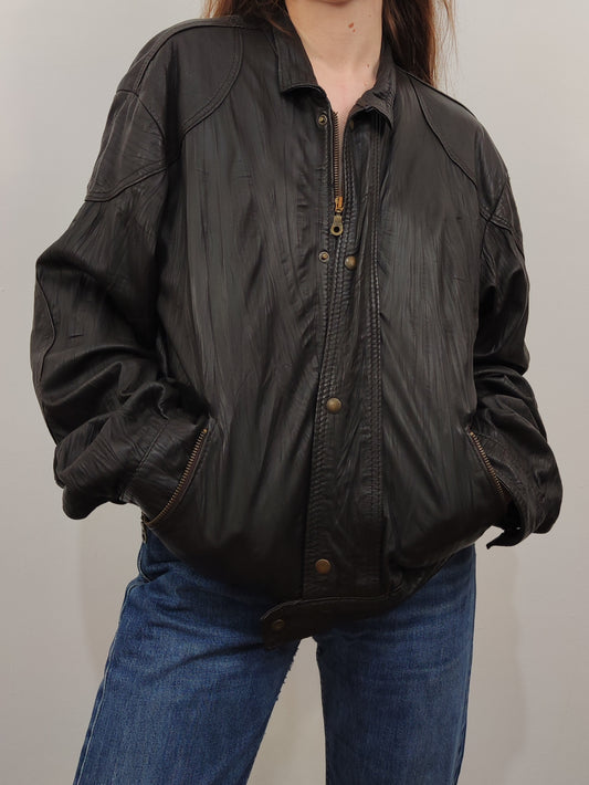 Vintage Leather Bomber