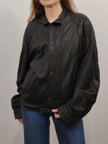 Vintage Leather Bomber