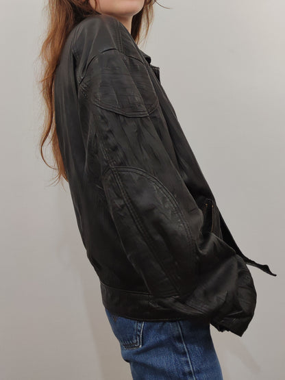 Vintage Leather Bomber