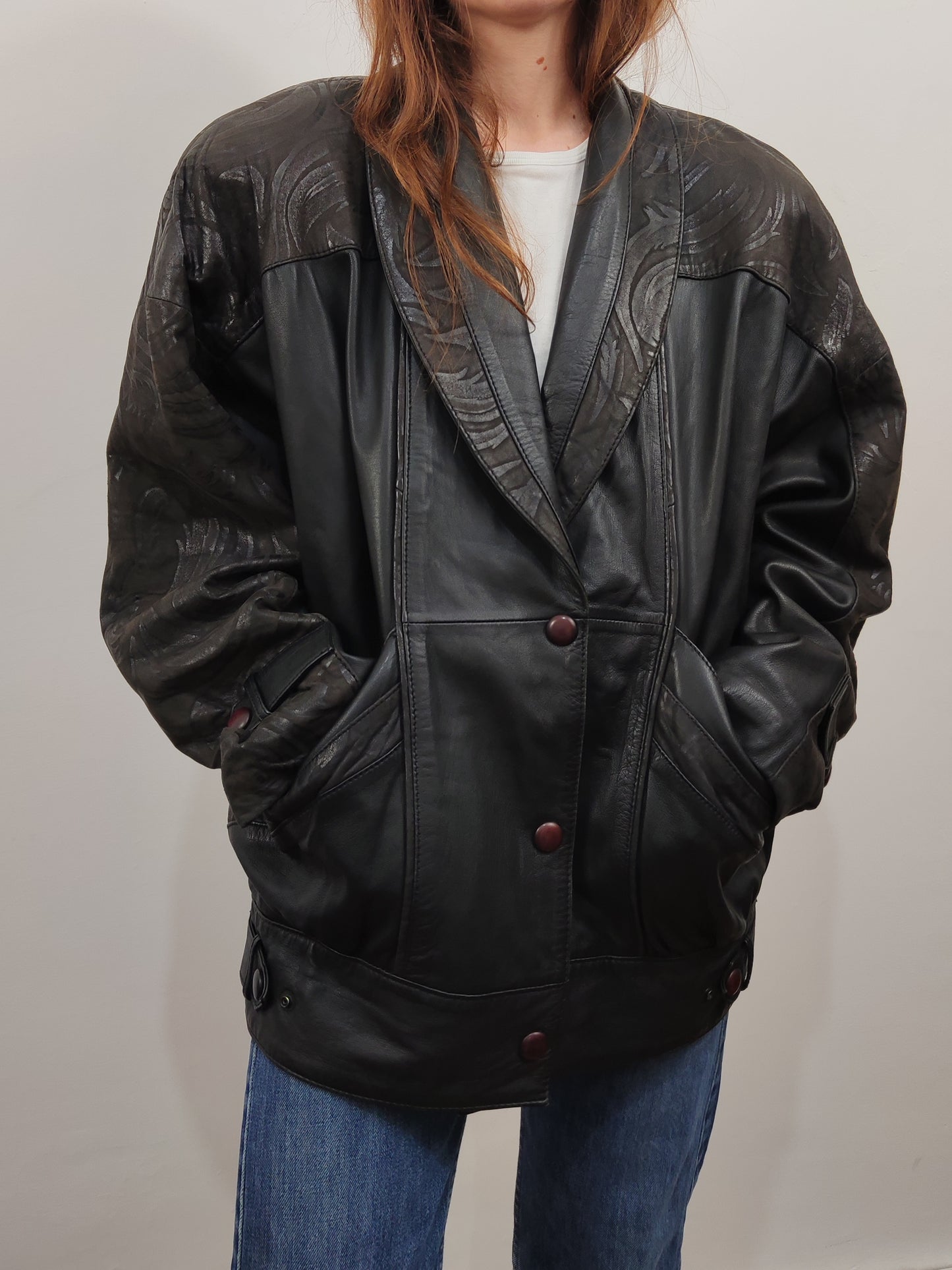 '80s Vintage Leather Bomber