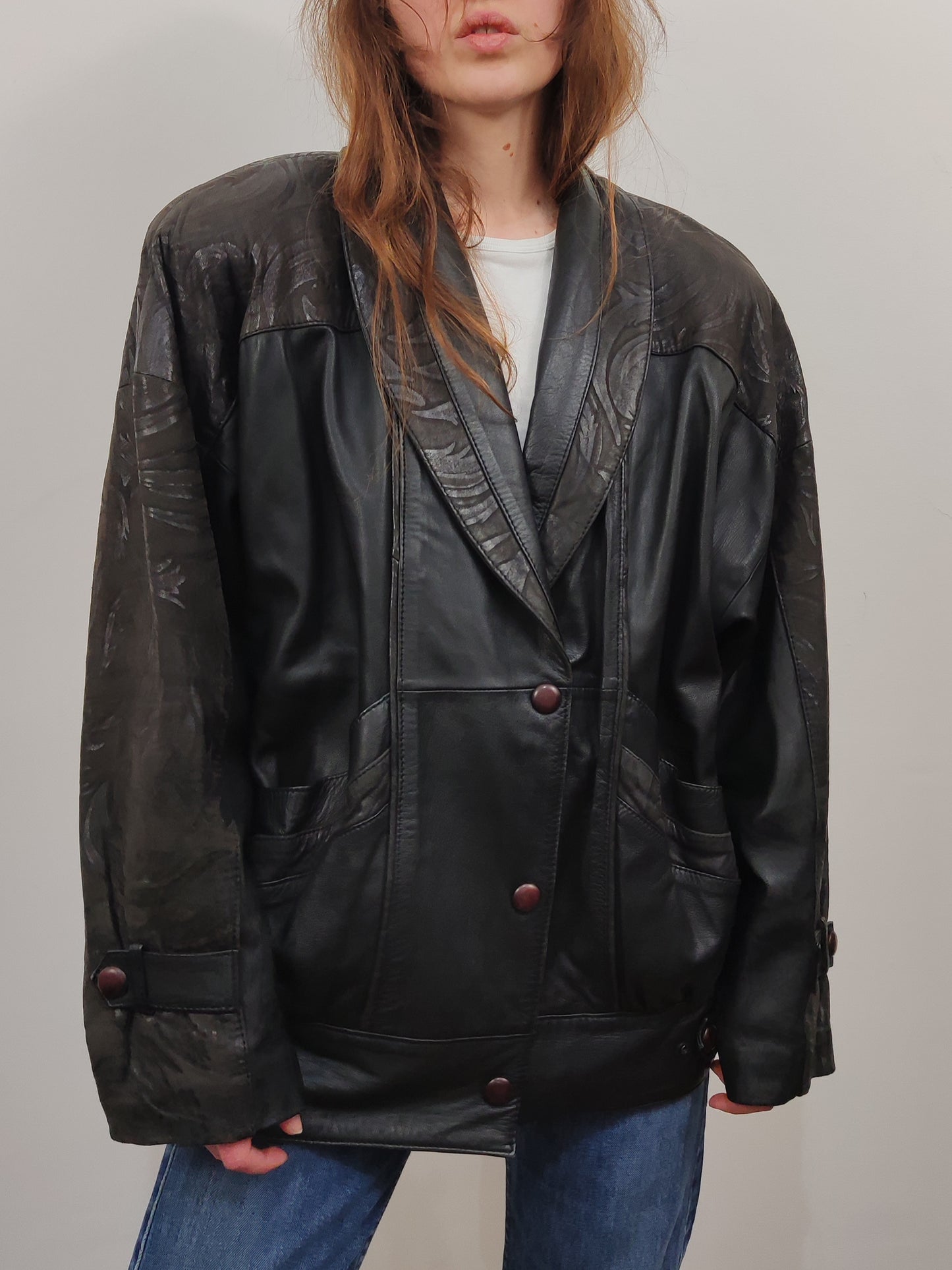 '80s Vintage Leather Bomber