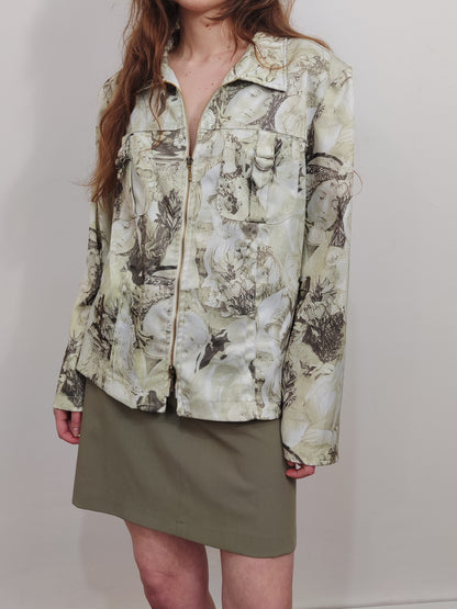 Vintage All-Over Print Jacket