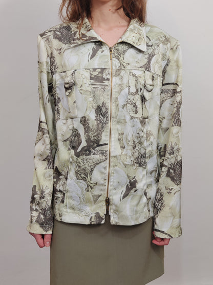 Vintage All-Over Print Jacket