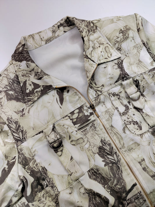 Vintage All-Over Print Jacket