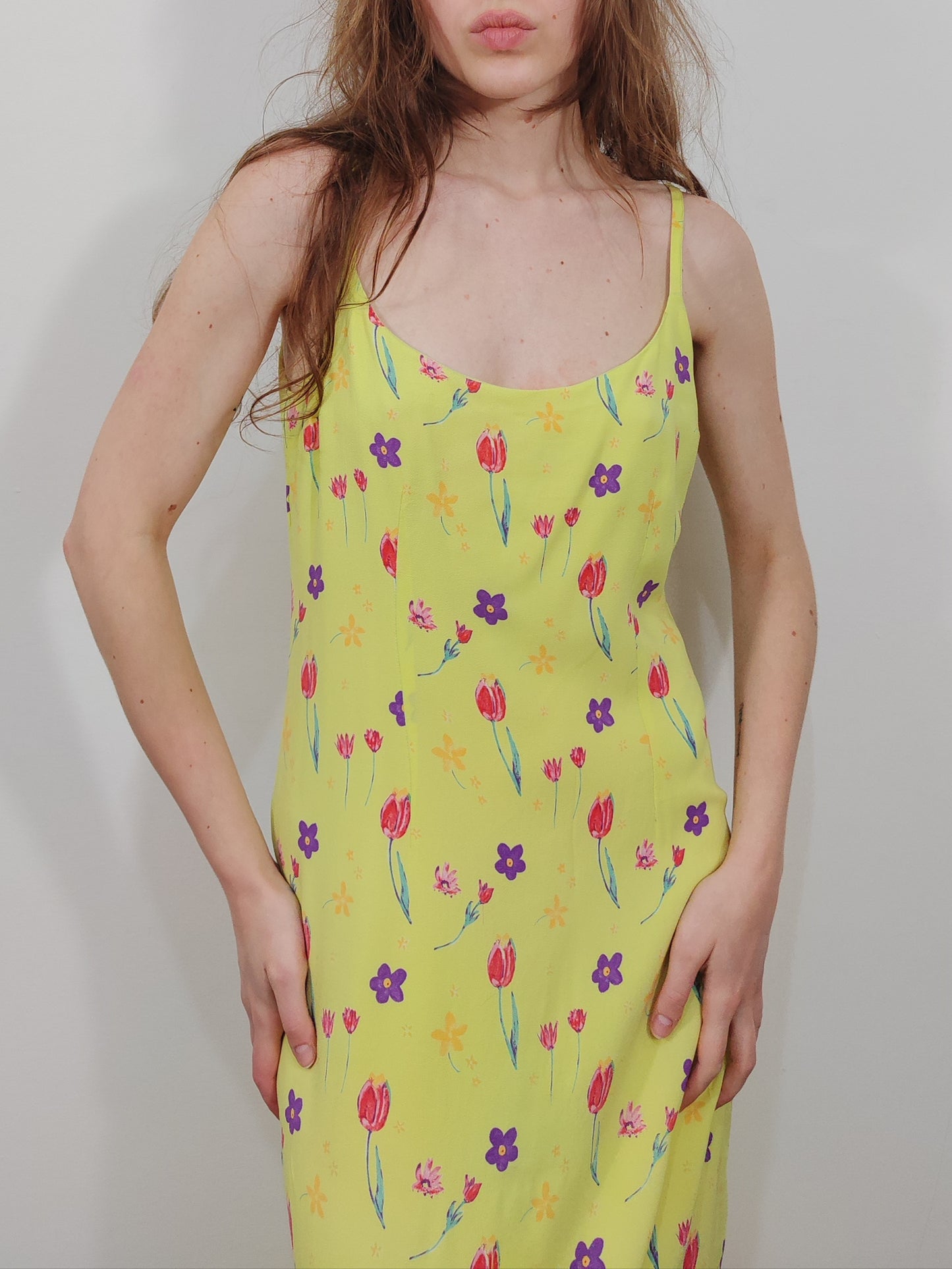 Vintage Floral Longuette Dress