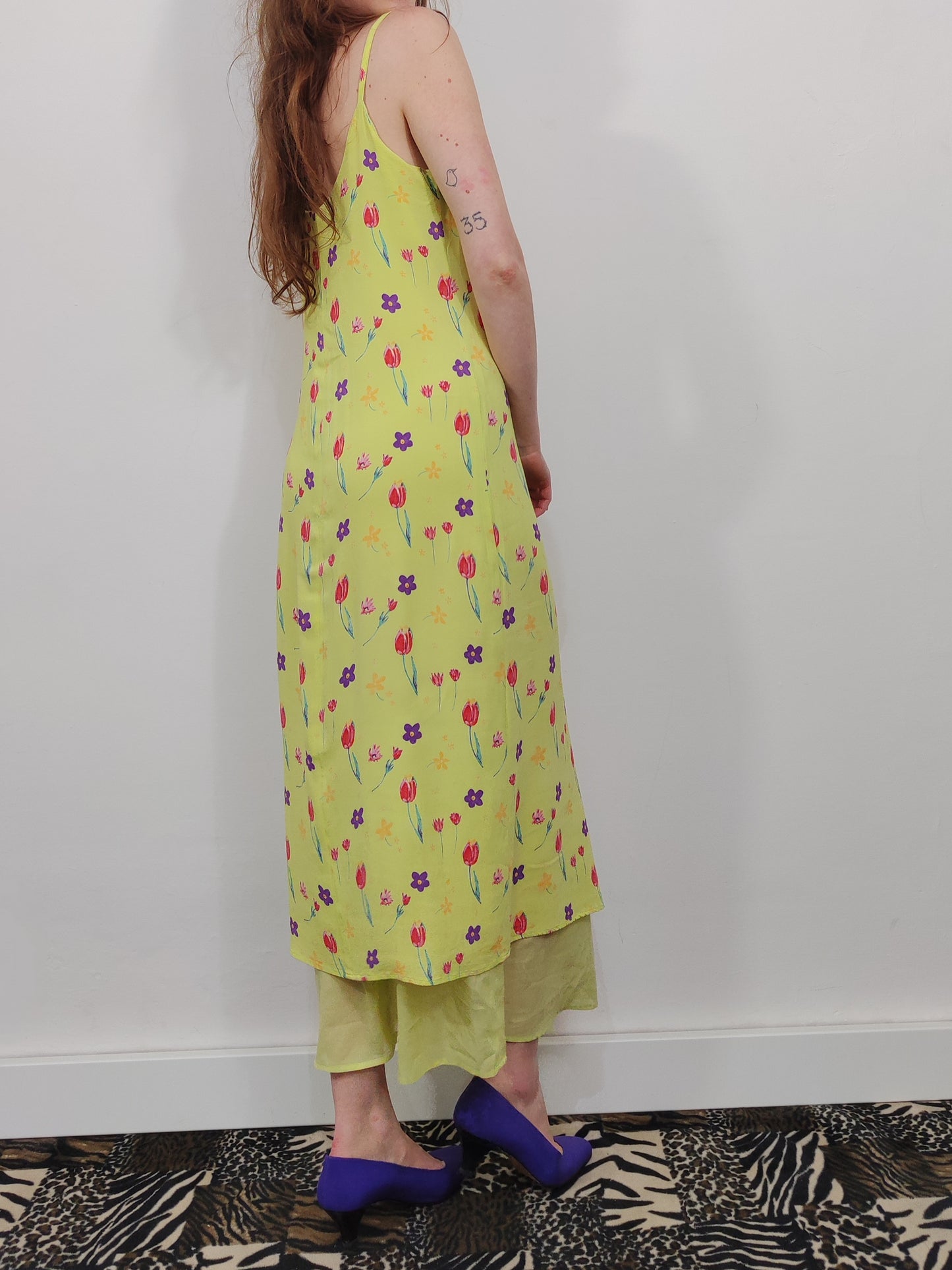 Vintage Floral Longuette Dress