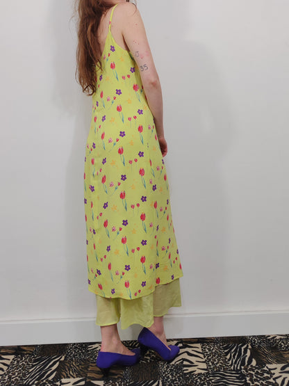 Vintage Floral Longuette Dress