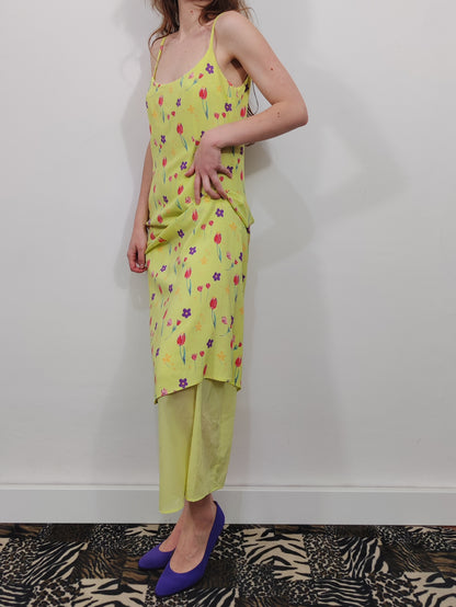 Vintage Floral Longuette Dress