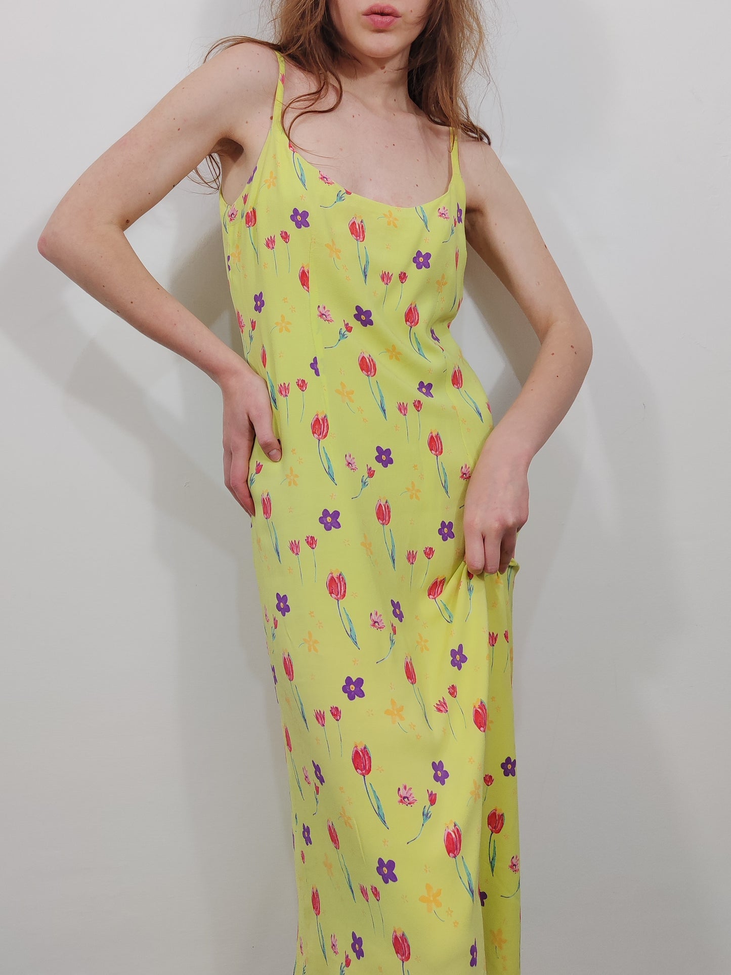 Vintage Floral Longuette Dress