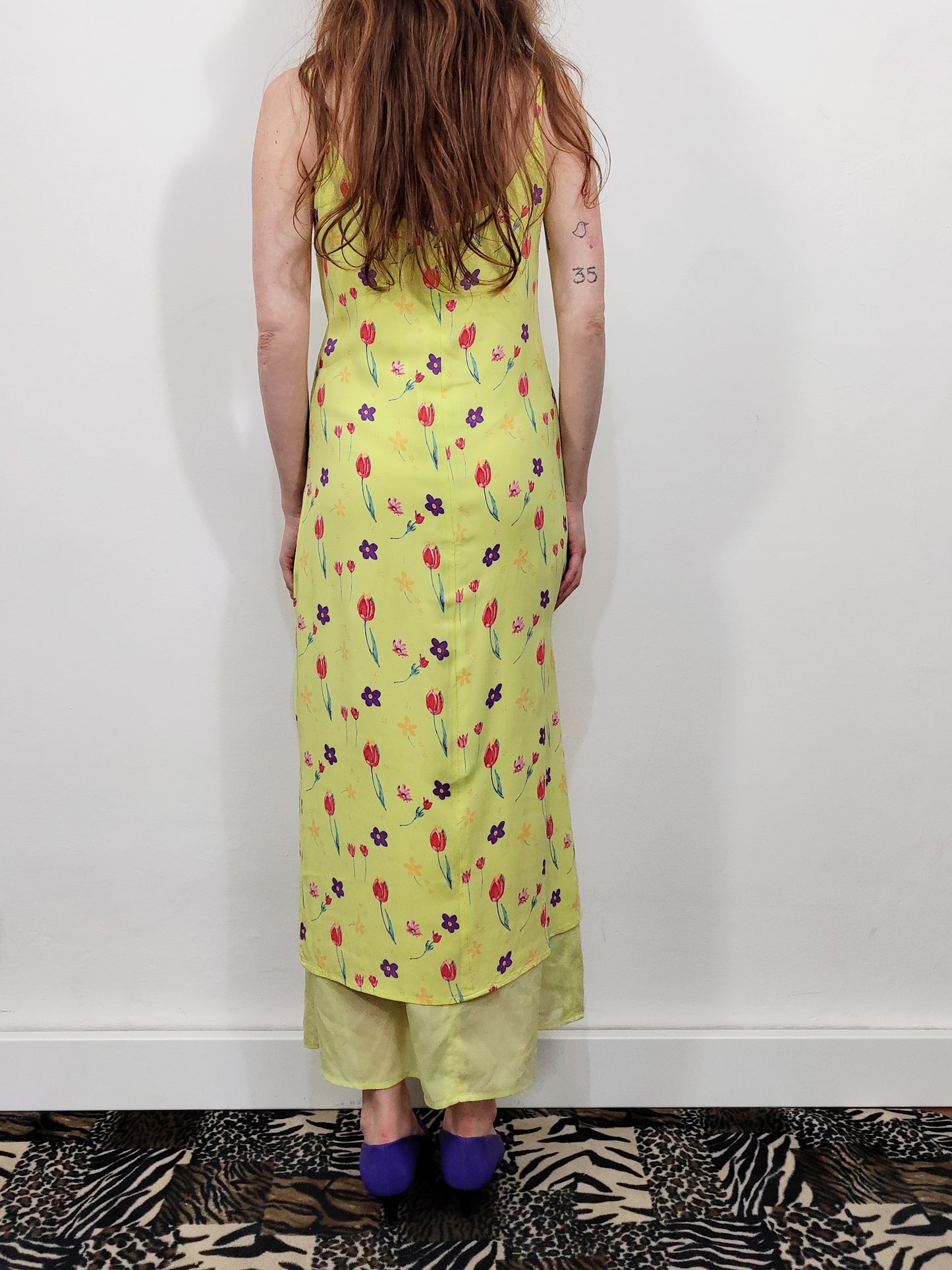 Vintage Floral Longuette Dress
