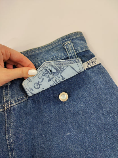 '80s Longuette Denim Skirt