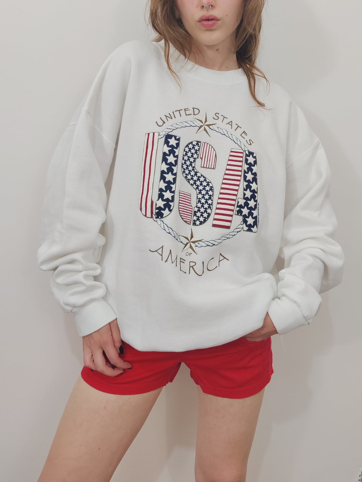 '80s USA Crewneck Sweater
