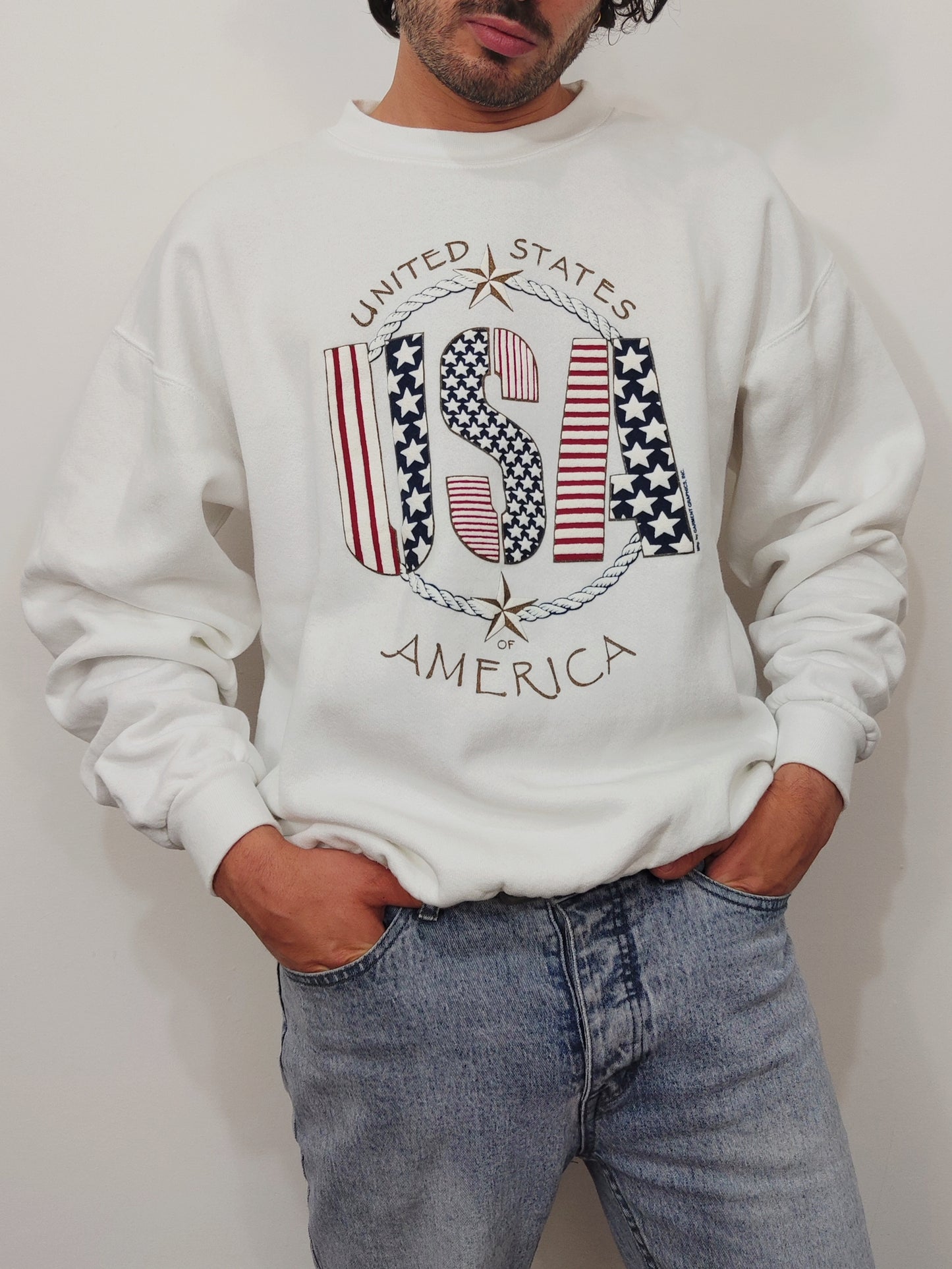 '80s USA Crewneck Sweater