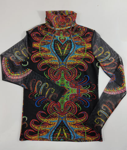 Christian Lacroix X Desigual Turtleneck Mesh Top