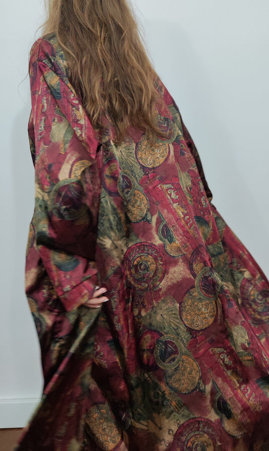 Vintage Satin Kimono
