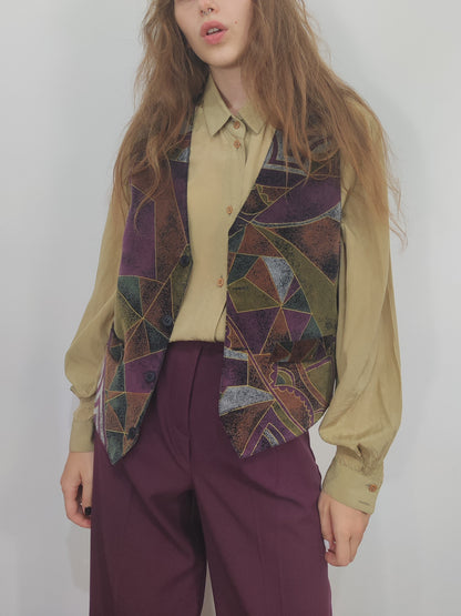 '80s Vintage Velour Vest