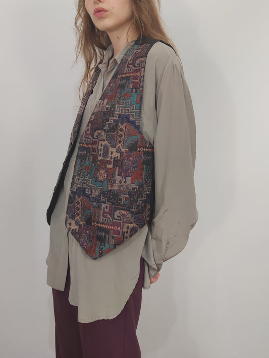 '80s Vintage Tapestry Vest