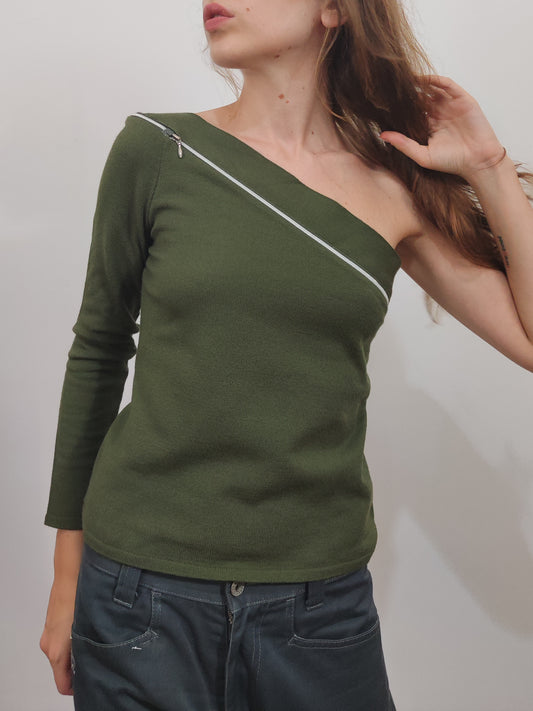 '90s One Shoulder Top - Size L
