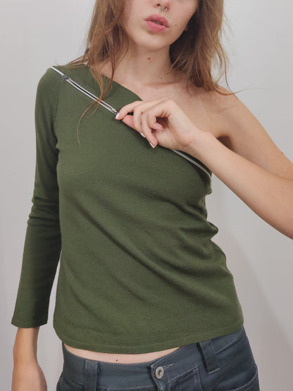 '90s One Shoulder Top - Size L