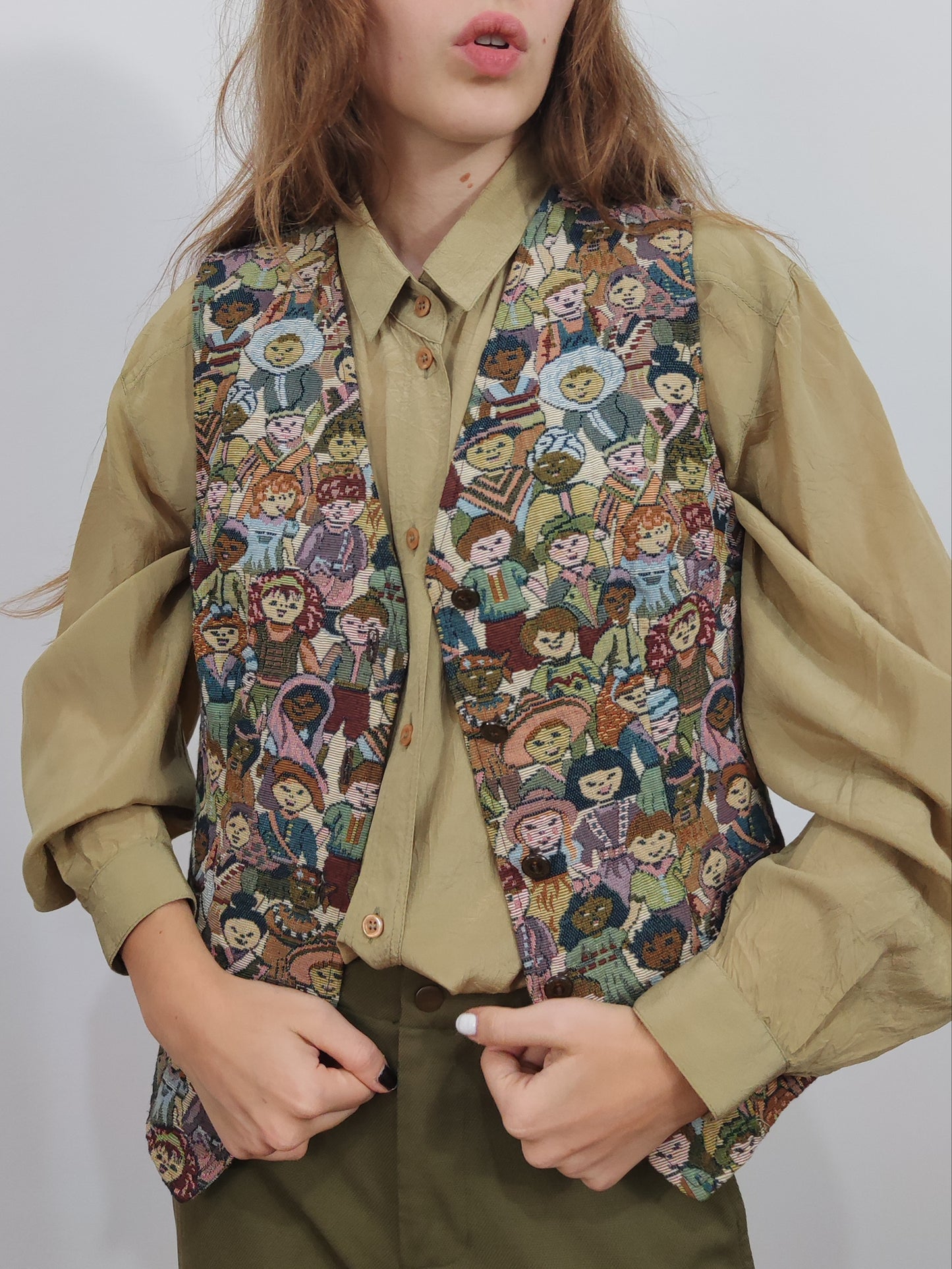 Children Of The World Vintage Tapestry Vest