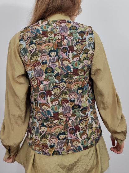 Children Of The World Vintage Tapestry Vest