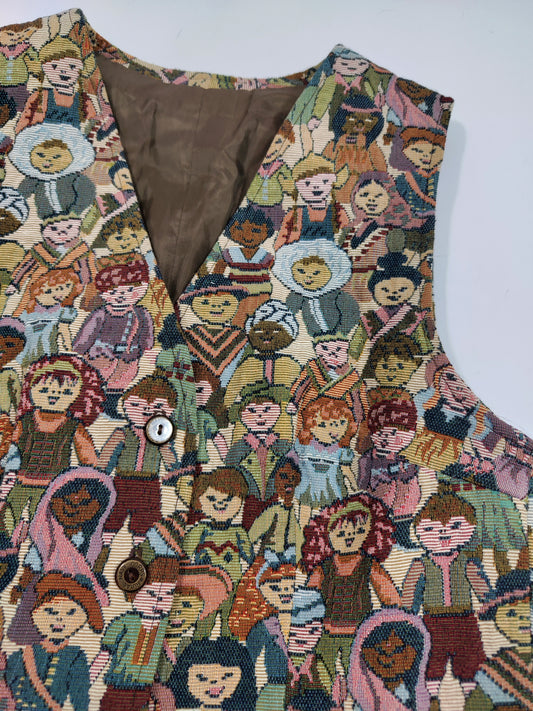Children Of The World Vintage Tapestry Vest