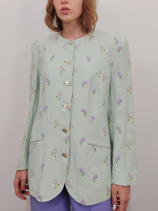 Vintage 100% Linen Blazer