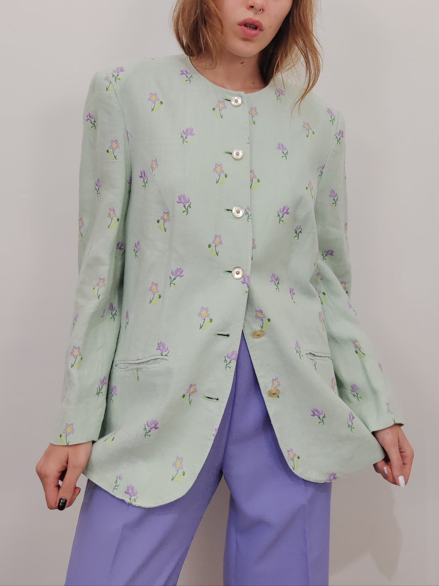 Vintage 100% Linen Blazer