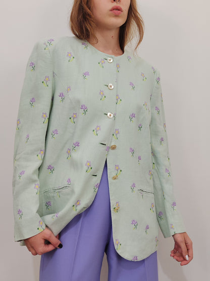 Vintage 100% Linen Blazer
