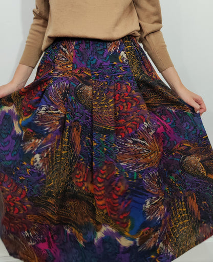 Archive - Virgin Wool Print Skirt