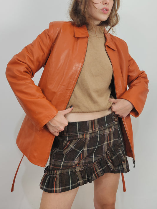 Pumpkin Leather Jacket