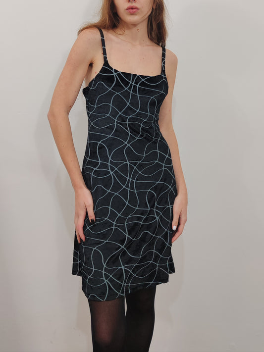 Optical Velour Dress