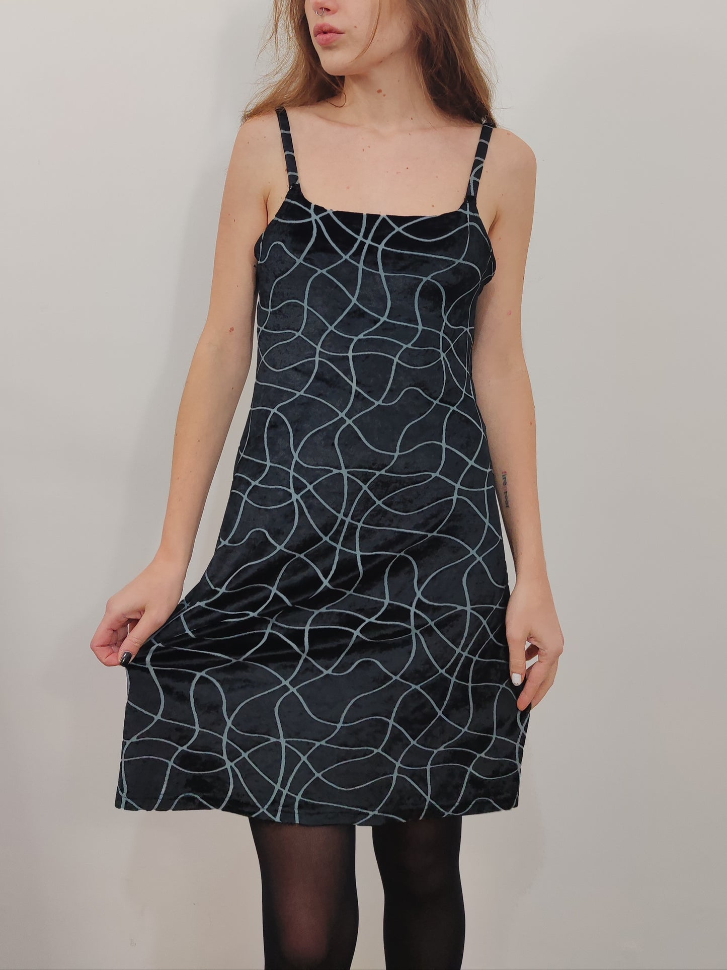 Optical Velour Dress