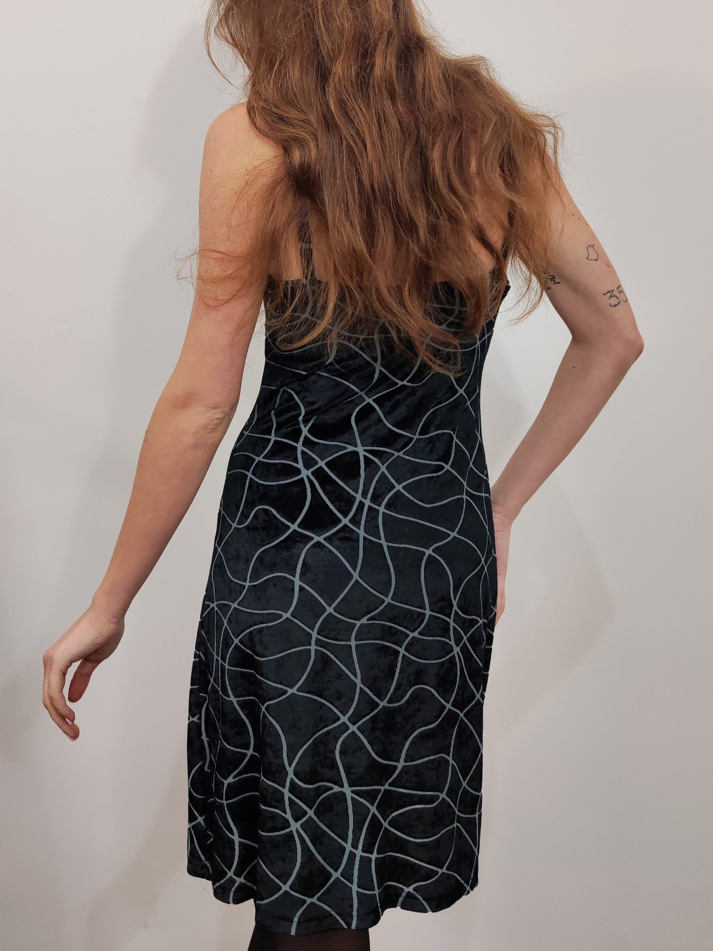 Optical Velour Dress