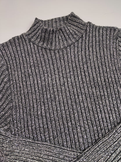 Wool Turtleneck Glitter Pullover