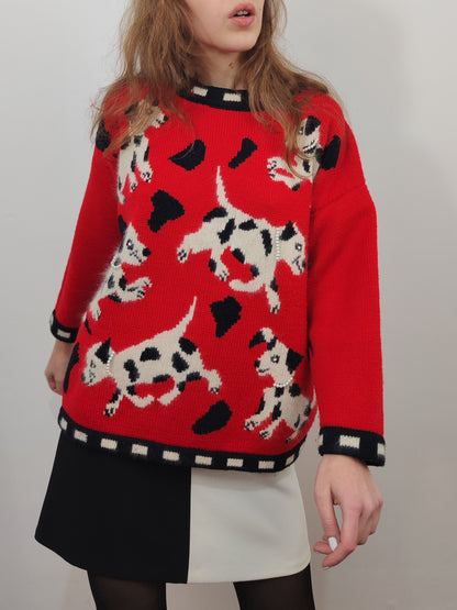 Derhy '80s Dalmatian Pullover
