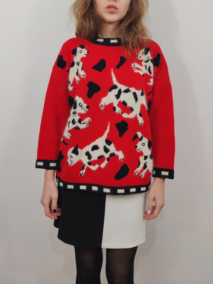 Derhy '80s Dalmatian Pullover