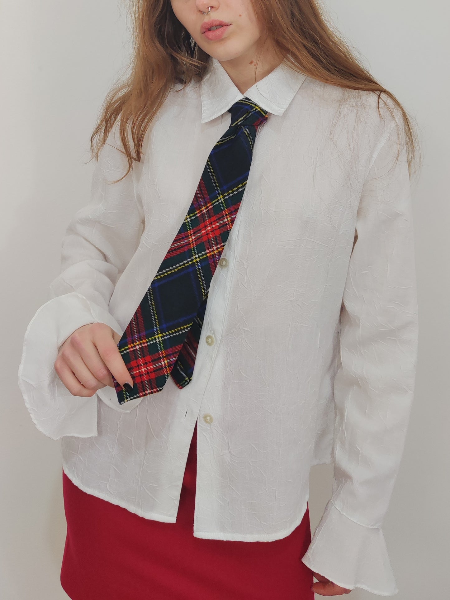Virgin Wool Tartan Tie