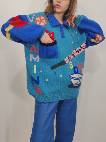 Berek Hand Knitted "The Common Cold" Pullover