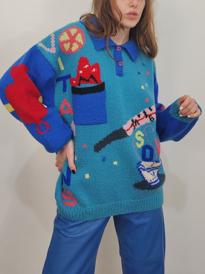 Berek Hand Knitted "The Common Cold" Pullover