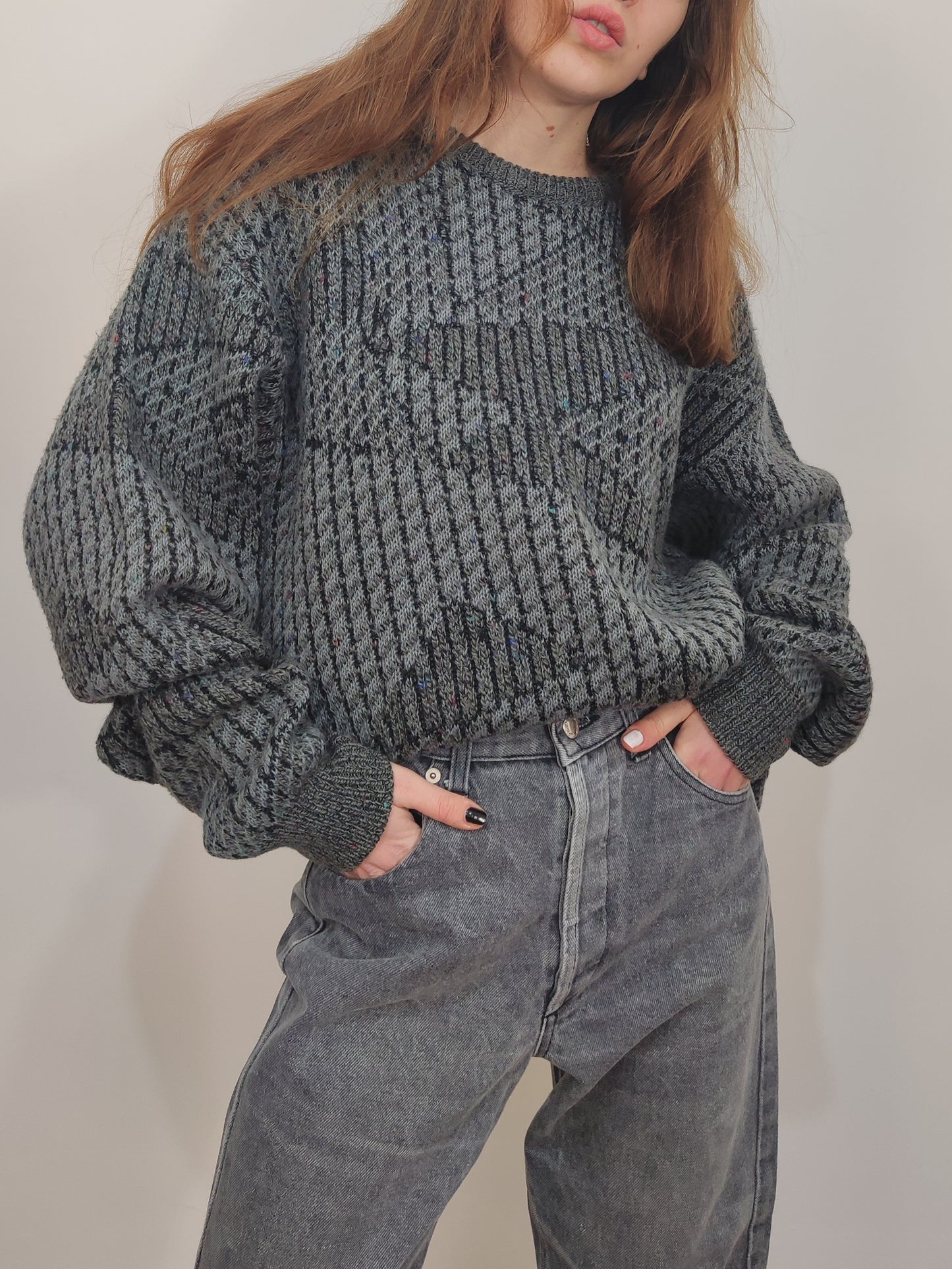 '80s Grey Pullover