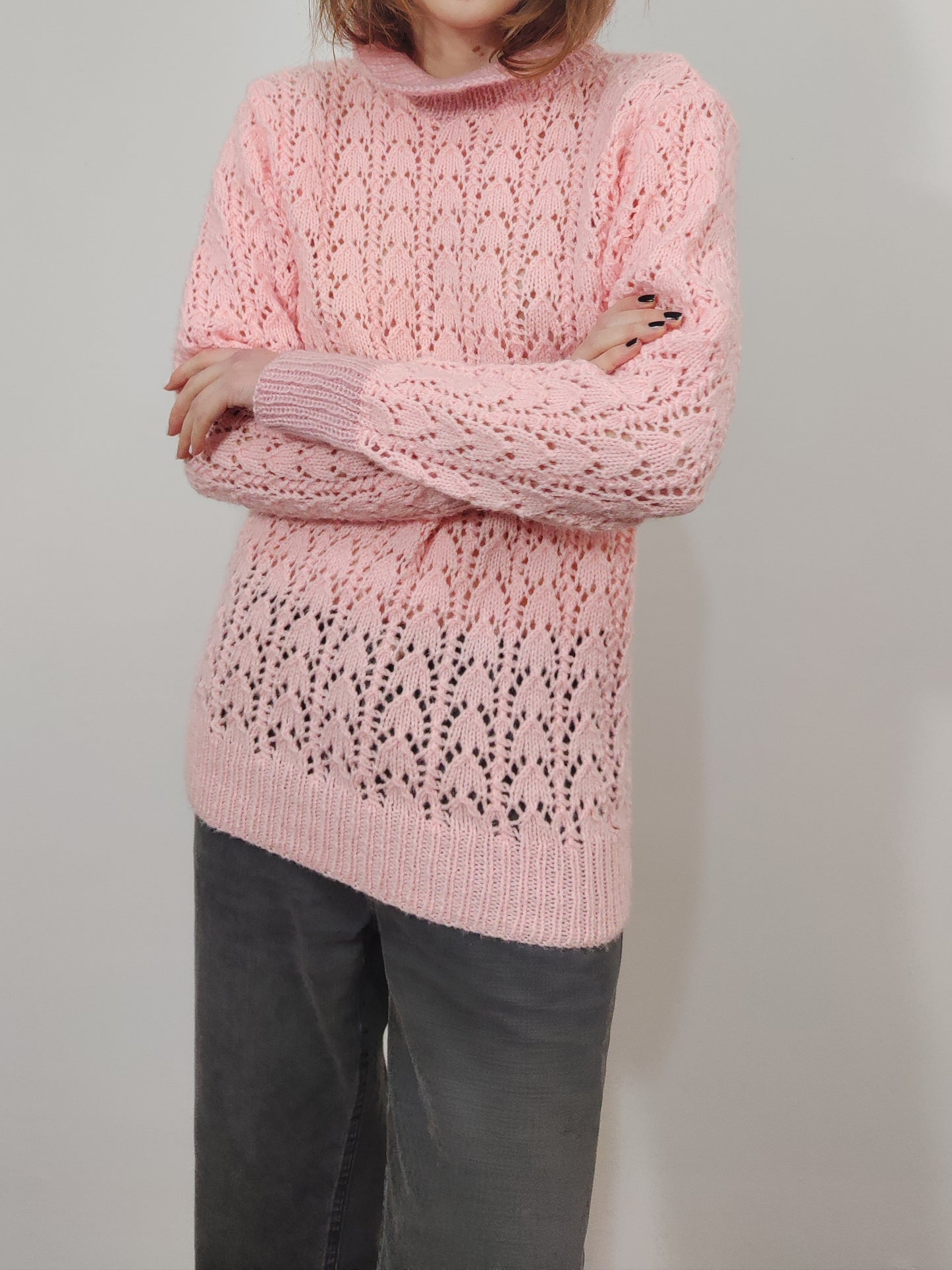 '70s Turtleneck Pink Pullover