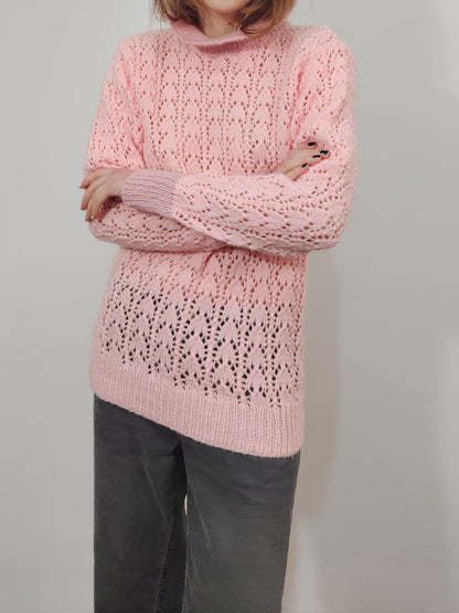 '70s Turtleneck Pink Pullover