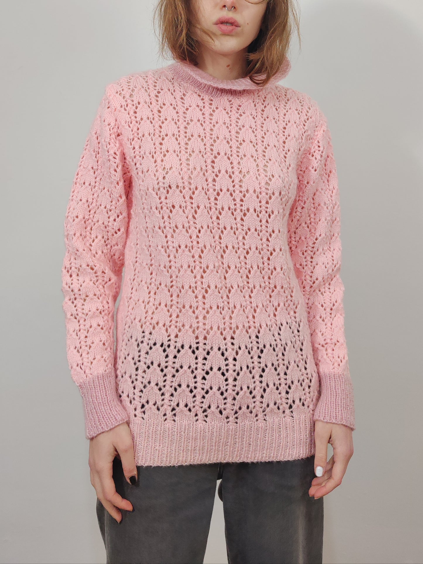 '70s Turtleneck Pink Pullover