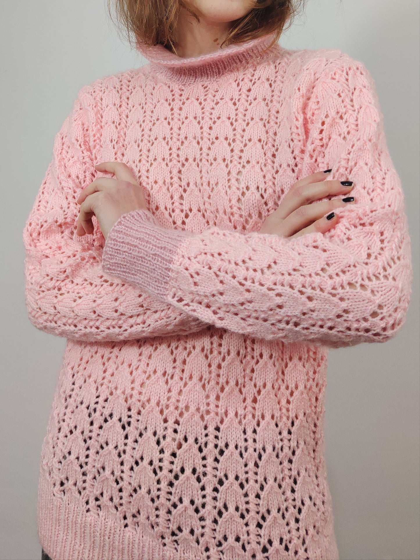 '70s Turtleneck Pink Pullover